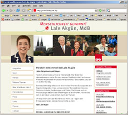 Website von Lale Akg&uuml;n