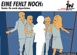 Plakatmotiv: Eine fehlt noch: Yasmin. Sie wurde abgeschoben