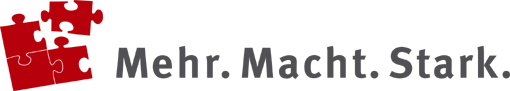 Logo: Mehr. Macht. Stark.